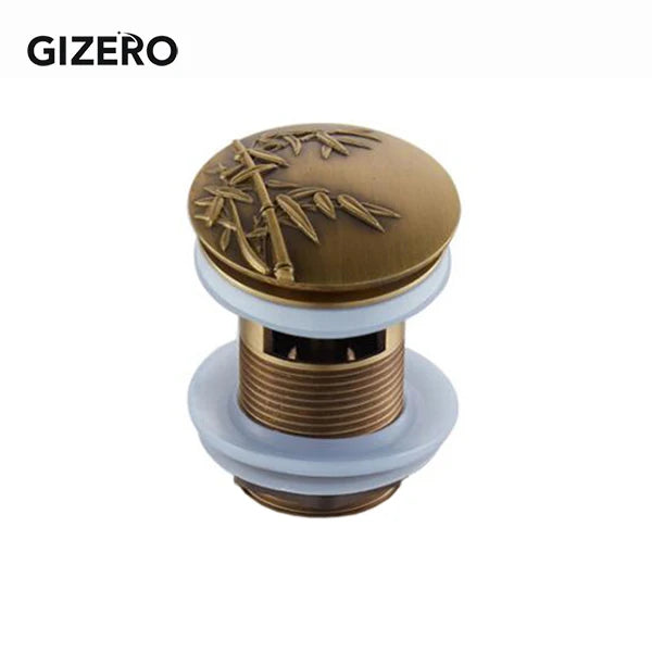 Bathroom Basin Sink Pop Up Drain Antique Brass