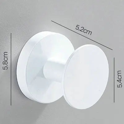White Painted Stainless Steel Robe Hooks Wall Hang