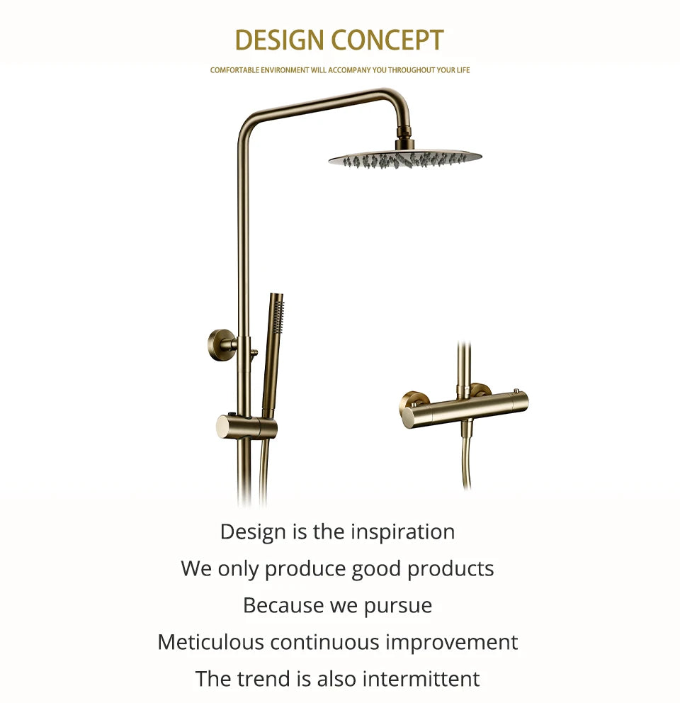 Shower System Thermostatic Shower Faucet Thermostat Bathroom