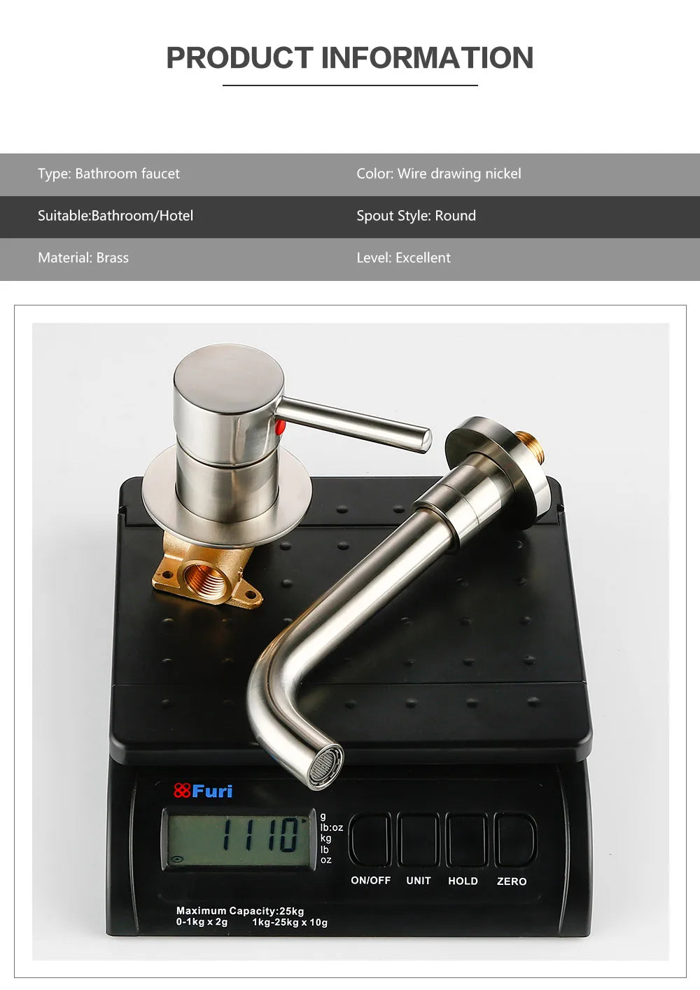 Bagnolux Ronda Stainless Steel Solid Brass Trim Taps