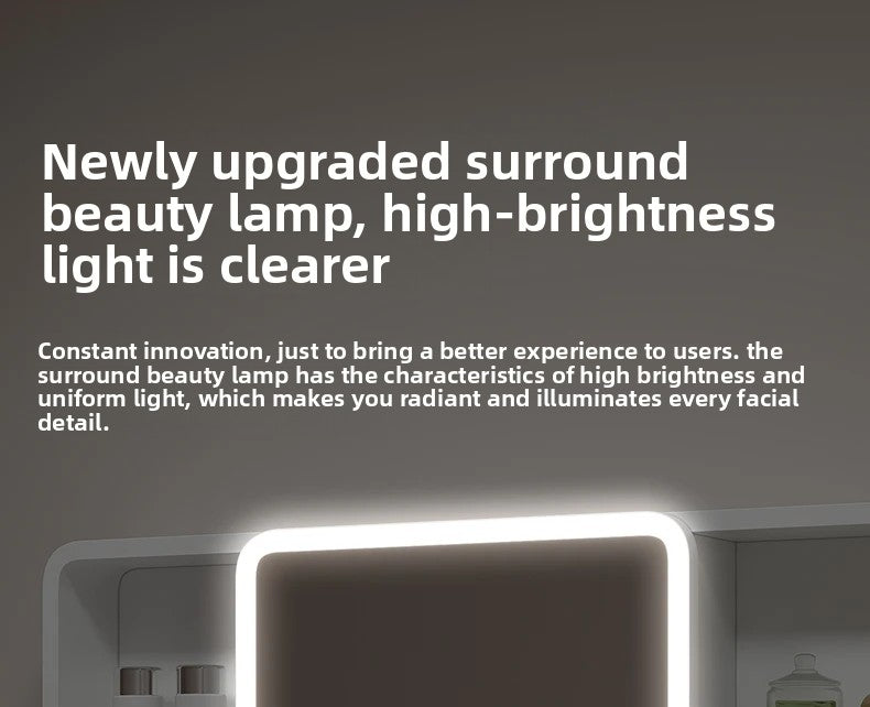 Smart Corner Round Space Aluminum Mirror Cabinet Wall