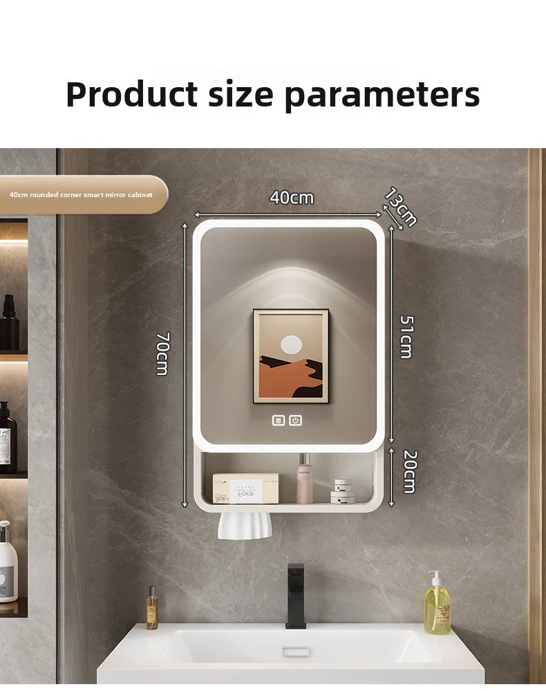 Smart Led Bathroom Mirror Cabinet - Space Aluminum