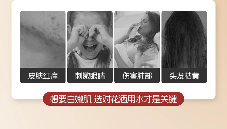 Pressurized Filter Shower Water Purifying Antibacterial Nozzle