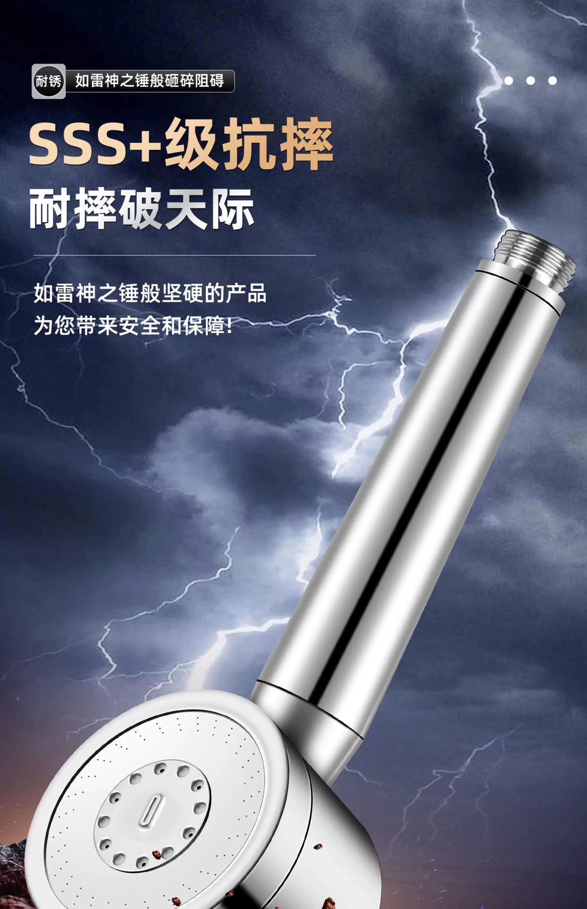 Upgraded 304 Stainless Steel High Pressure Shower Head