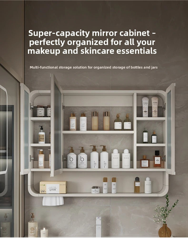 Smart Led Bathroom Mirror Cabinet - Space Aluminum