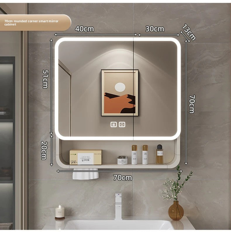 Smart Led Bathroom Mirror Cabinet - Space Aluminum