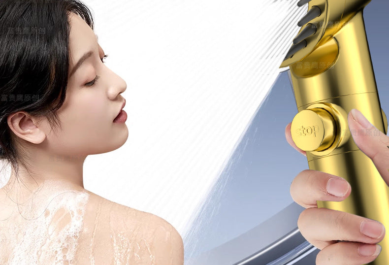 High Pressurized Filter Gold Shower Head Modes Adjustable