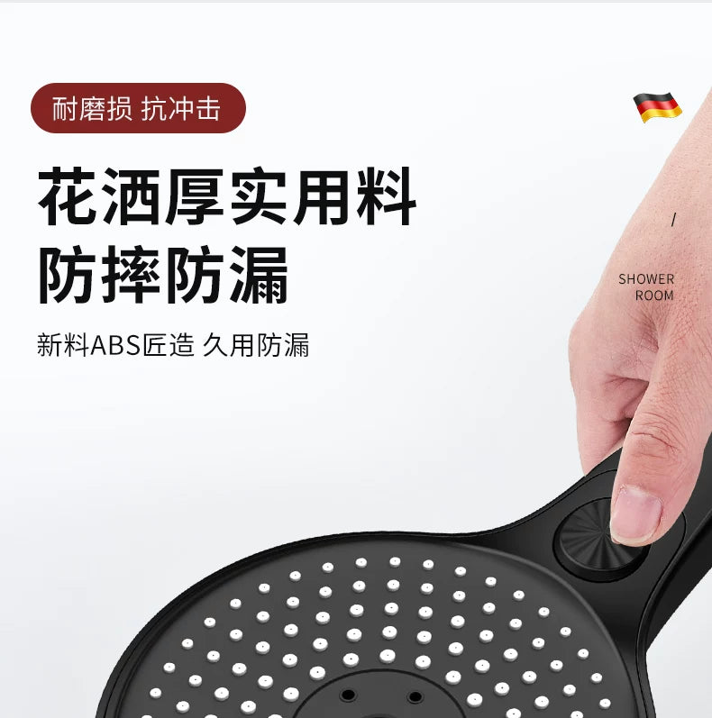 135mm Big Panel Supercharge Waterfall Shower Head Modes