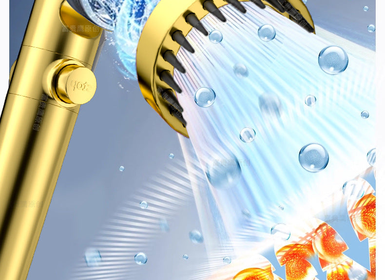 High Pressurized Filter Gold Shower Head Modes Adjustable