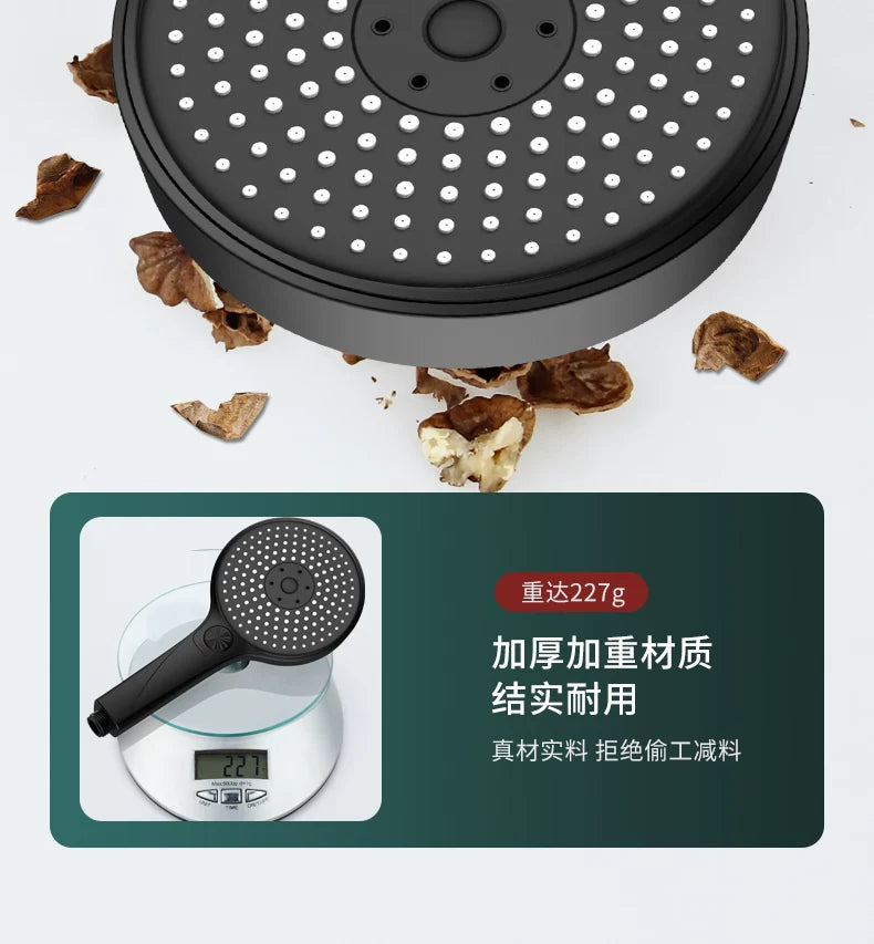 135mm Big Panel Supercharge Waterfall Shower Head Modes