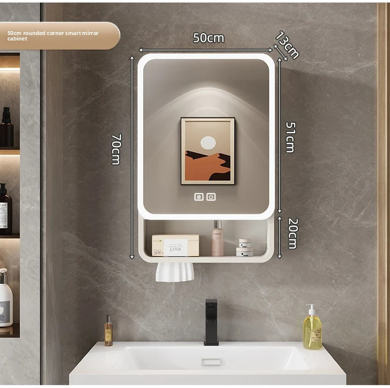 Smart Led Bathroom Mirror Cabinet - Space Aluminum