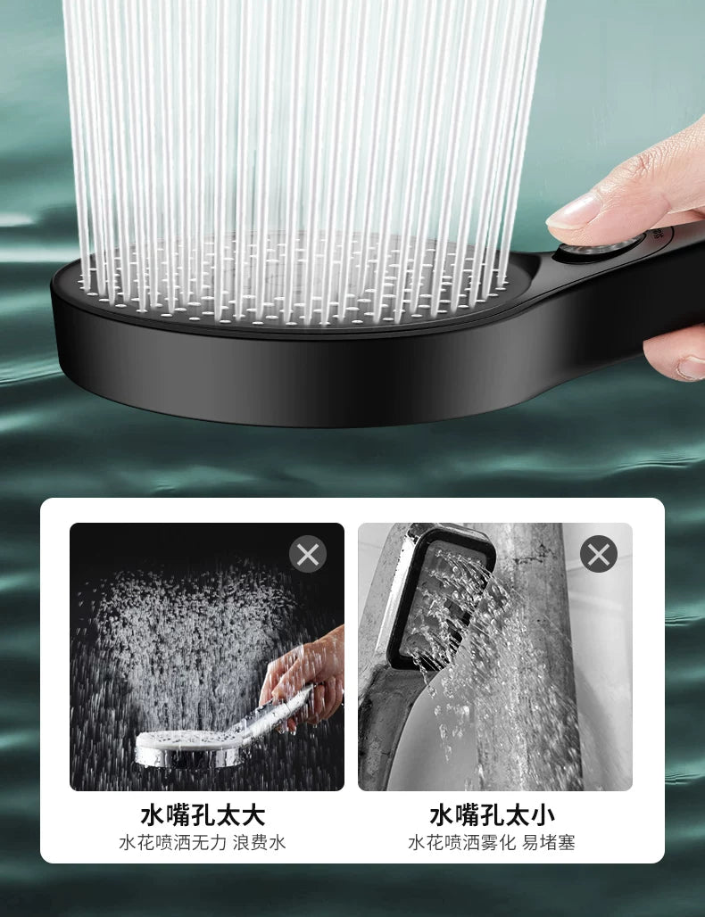 135mm Big Panel Supercharge Waterfall Shower Head Modes
