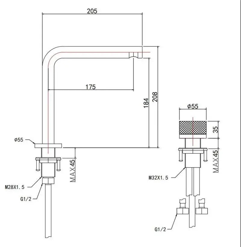 Brushed Rose Gold Basin Faucet Bathroom Bathtub Faucet