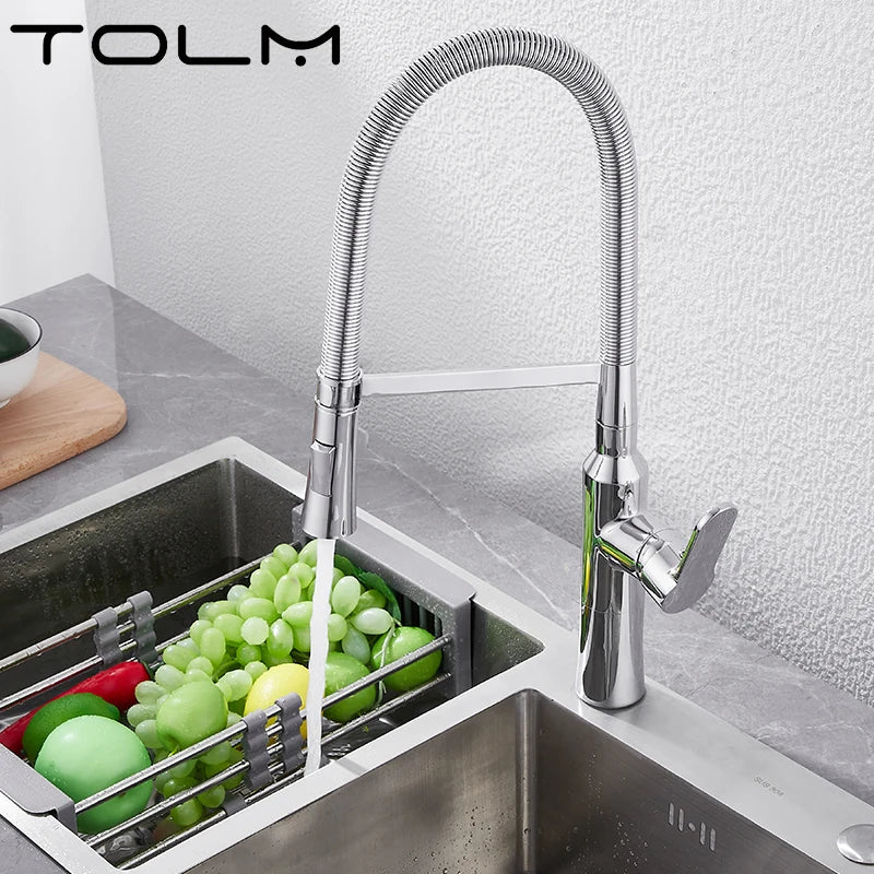 Tolm Brushed Nickel Modern Polished Chrome Brass Sink