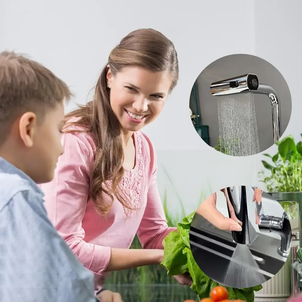 Swivel Waterfall Faucet Four-Speed Adjustable Faucet Swivel