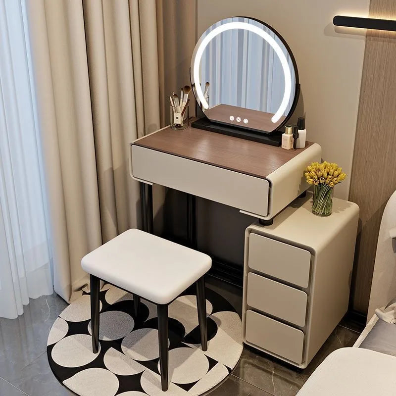 Girls Bedroom Dressing Table Storage Stool Solid Wood