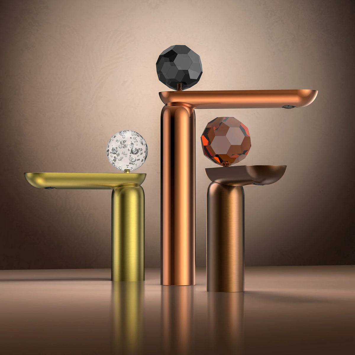 Gray Basin Faucet Brass Sink Mixer Tap &