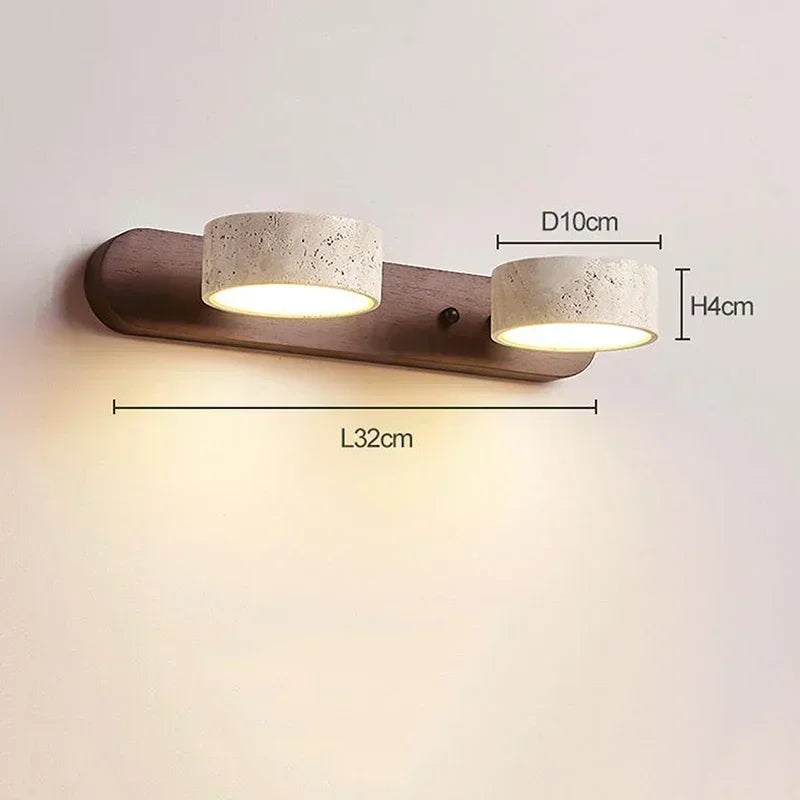 Spanish Natural Limestone Double-Sided Wall Lamp Creative