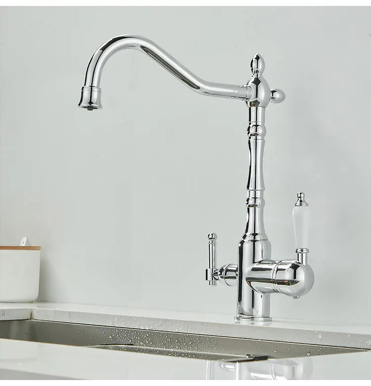 French Brass Light Luxury Three In One Pure
