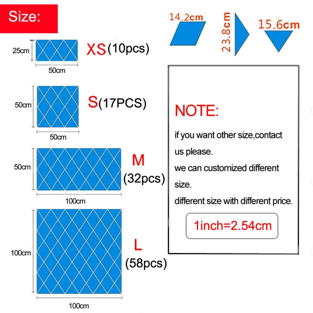 3d Mirror Stickers Acrylic Triangles Self-Adhesive Diamonds Diy