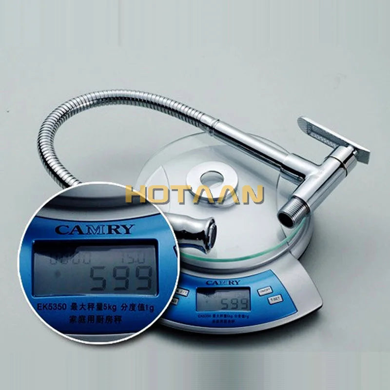 Hotaan 1set Wall Mounted Chrome Sink Faucet Tap