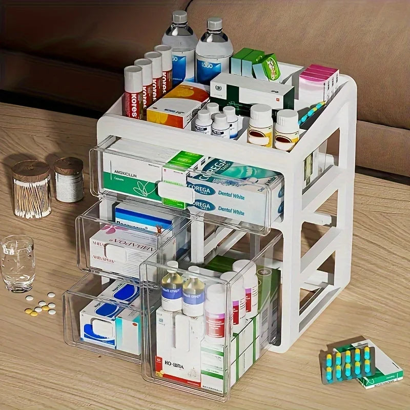 Medicine Cabinet Medicine Manager Drawer Type Large-Capacity