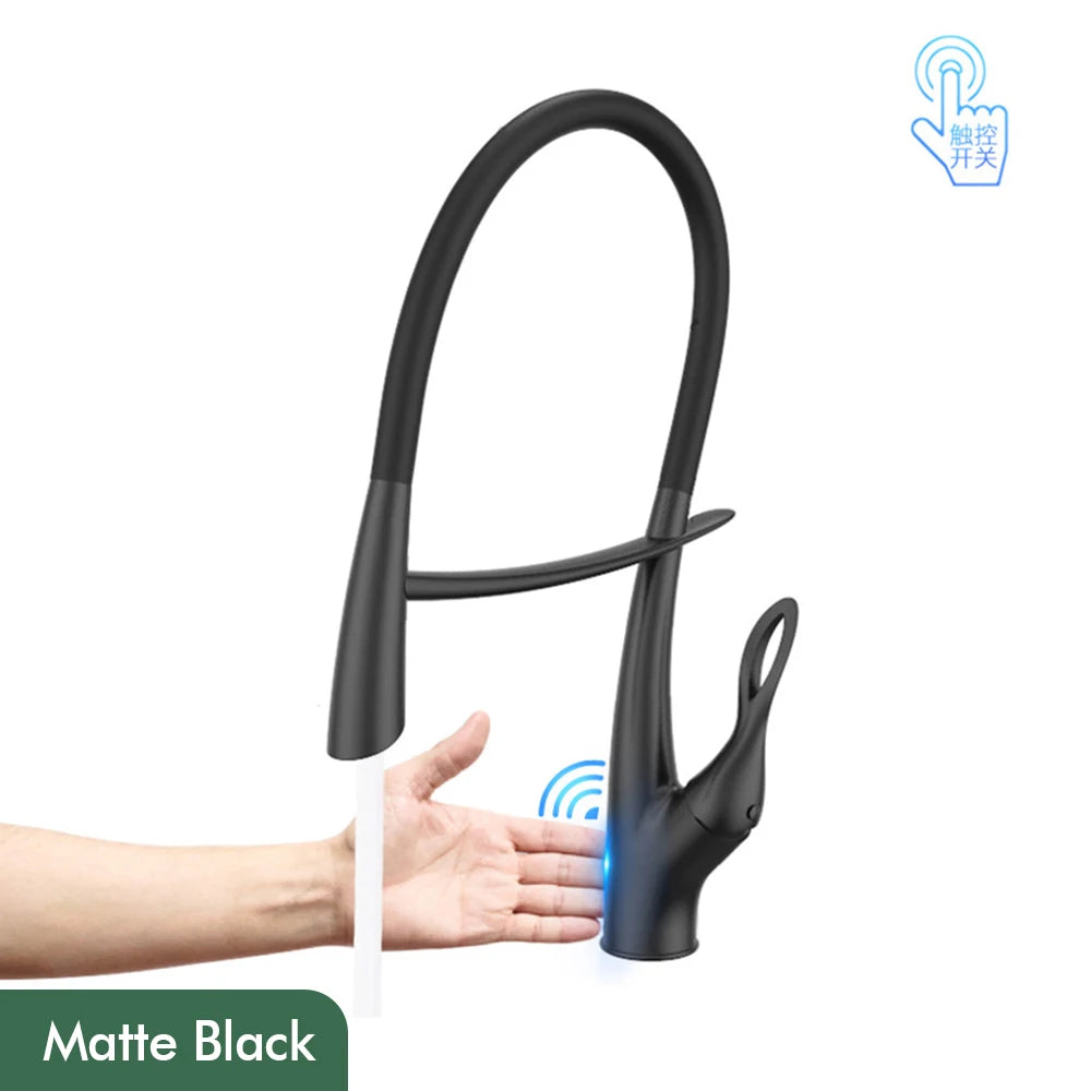 Pull Out Sensor Faucet Handle Digital Display Pull