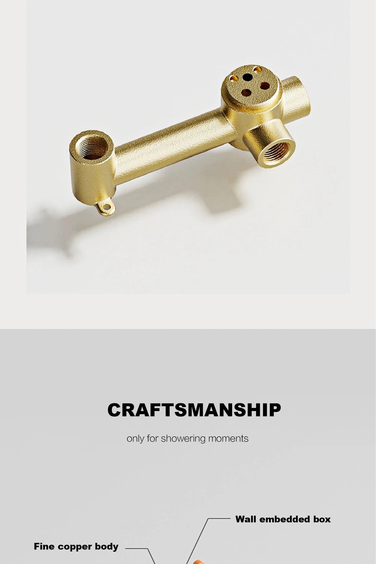 Luxury Brass Black Bathroom Simple Faucet Wall Mounted