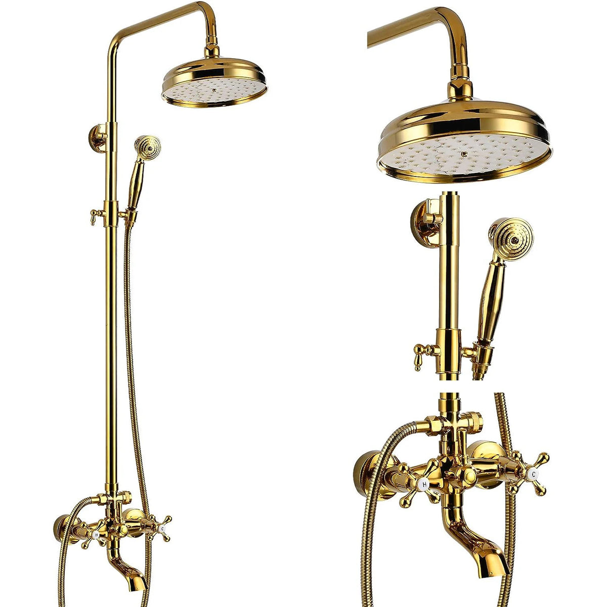 Kemaidi Gold Shower Faucet In Wall Stainless Steel