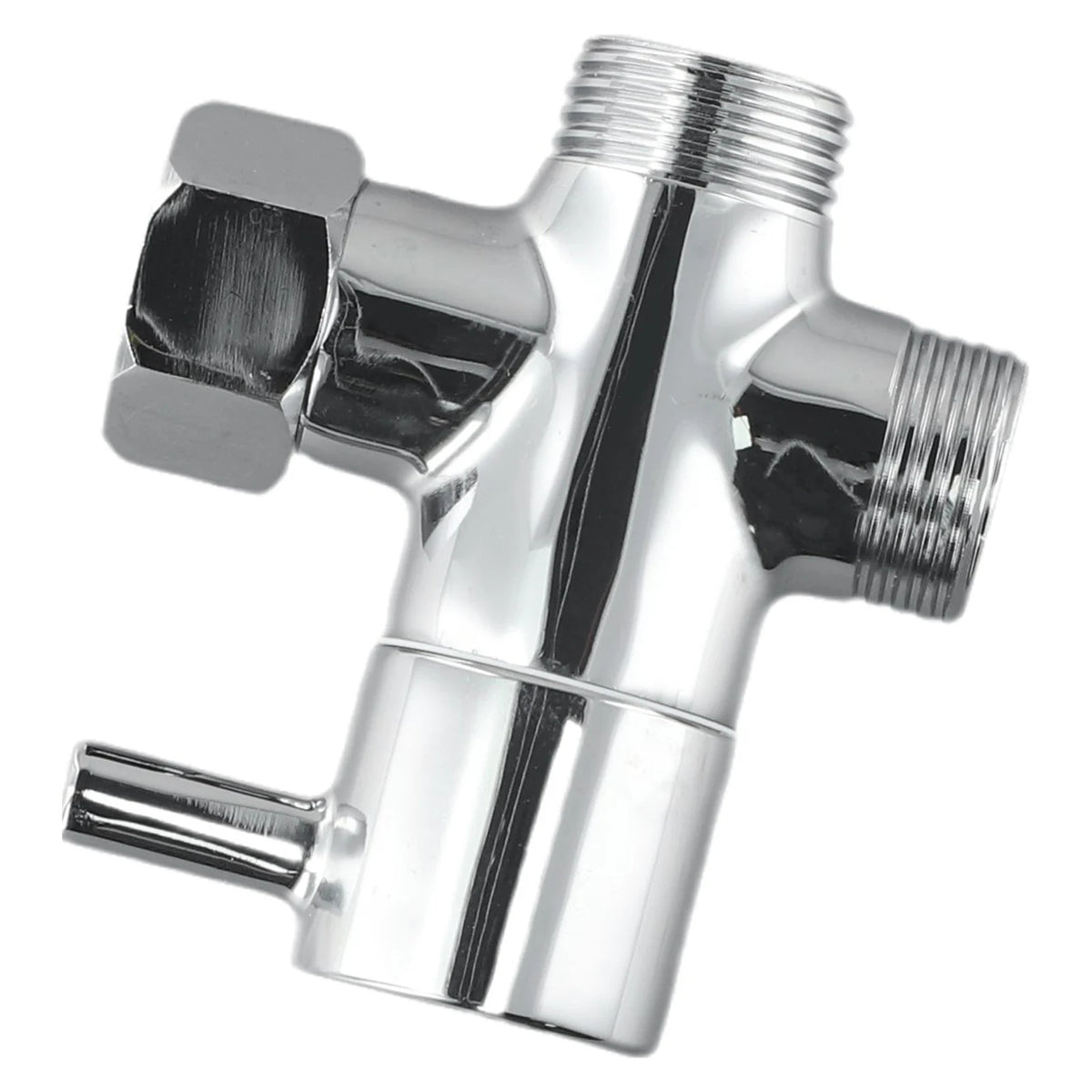 Way Brass Diverter Valve T-Adapter Converter Chrome Shower