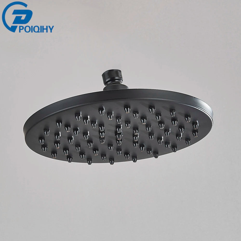 Poiqihy Brass Golden Rainfall Shower Head Shower Faucet
