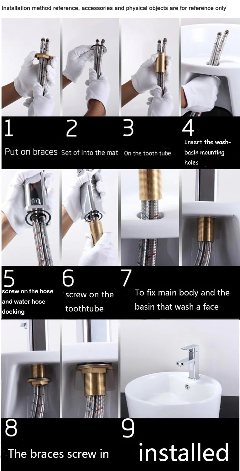 Tolm Basin Faucet Modern Bathroom Mixer Tap Orange