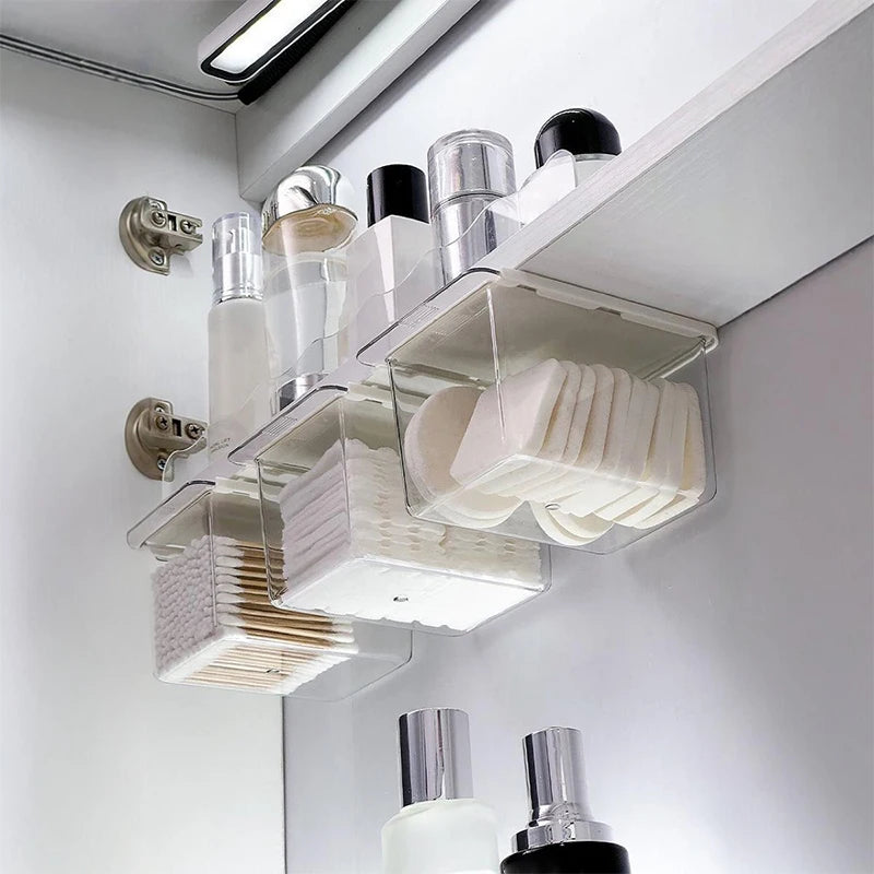 Transparent Bathroom Cotton Stick Makeup Cotton Bathroom Pull-Out