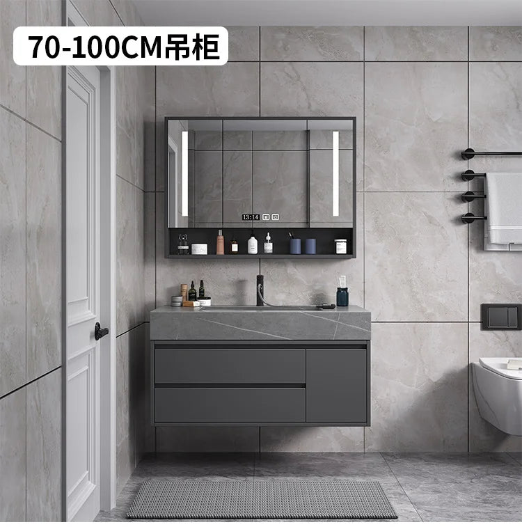 Washbasin Floor Bathroom Cabinets Vintage Drawer Light Toilet