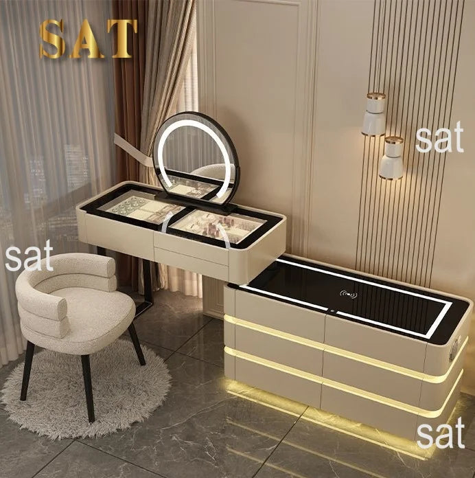 Modern Lighted Adjustable Extendable Bedroom Vanity Makeup