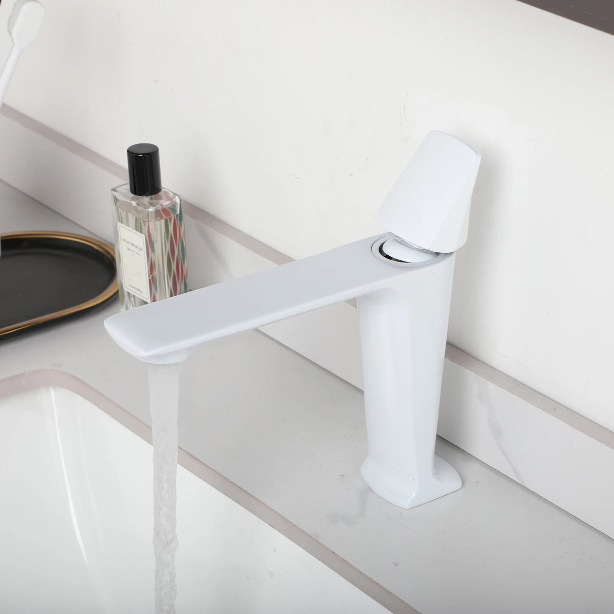 Kemaidi Rose Gold Bathroom Basin Sink Faucet Square