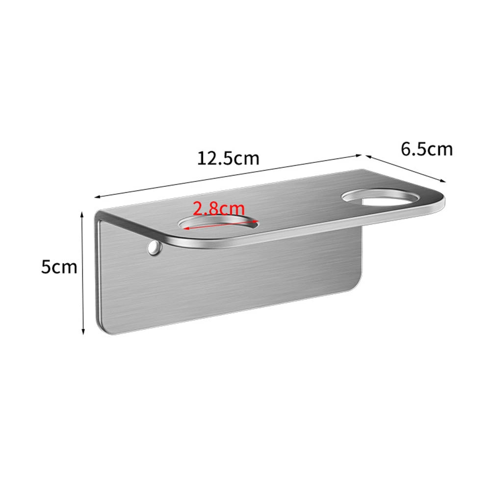 1pc Wall Mounted Stainless Steel Soap Dispenser Holder