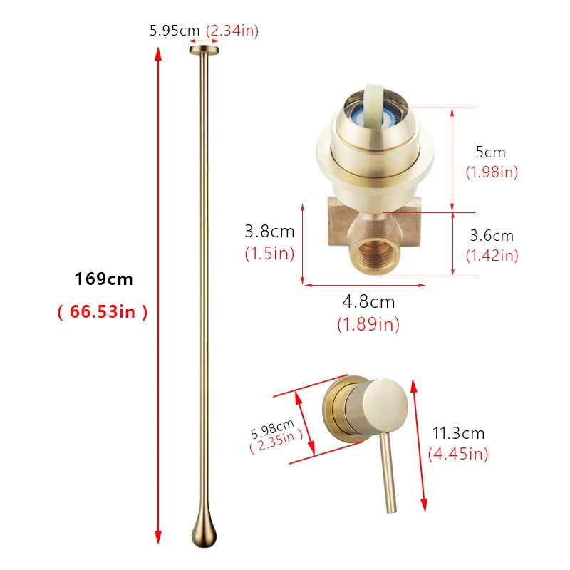 Luxury Hidden Bathroom Faucet Ceiling Design Cold Mixer