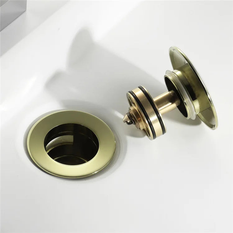 Drain Stoppe Gold Bathroom Basin Sink Pop-Up Drain