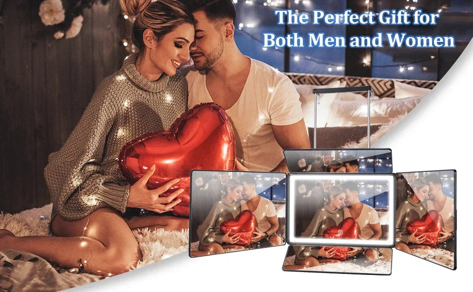 Way Mirror Hair Cutting Led Light 360 Barber