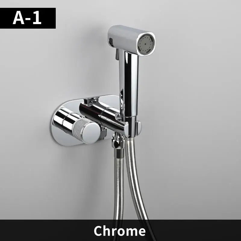 Brass Wall Mount Toilet Bidet Sprayer Faucet Cold