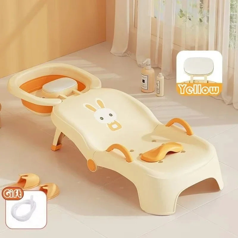 Foldable Children Hair Washing Recliner Baby Shampoo Bed