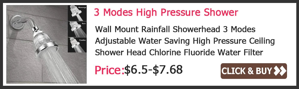 High Pressure Shower Head On/Off Pause Switch Modes