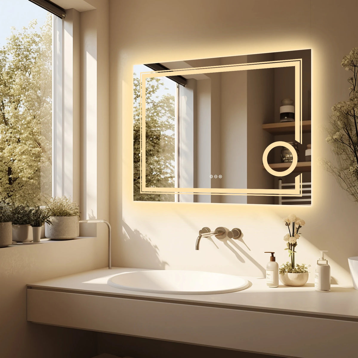 Wisfor Led Lighted Smart Bathroom Mirror 3x Lighted