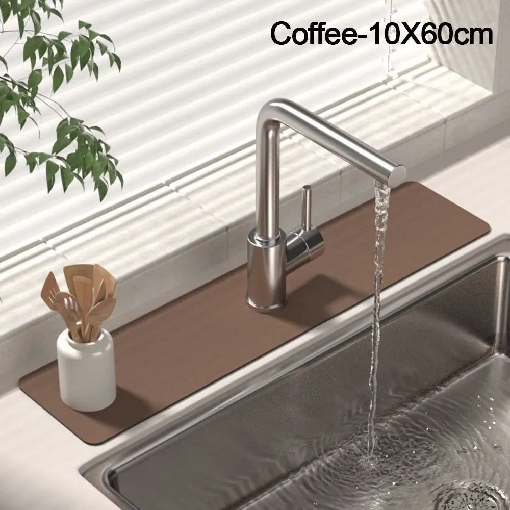 Solid Color Sink Faucet Mat Diatomite Absorbent Faucet