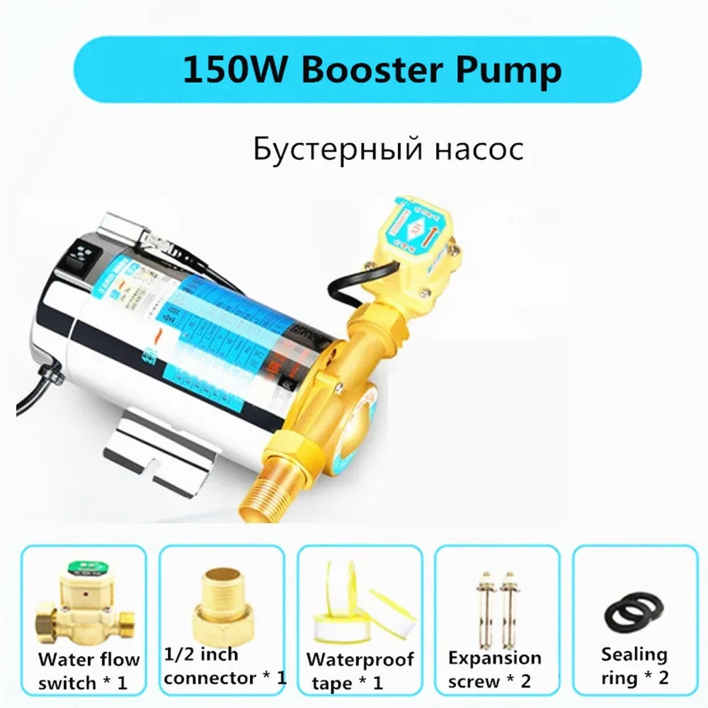 220v Booster Pump Mute Tap Water Pipeline/Heater Automatic