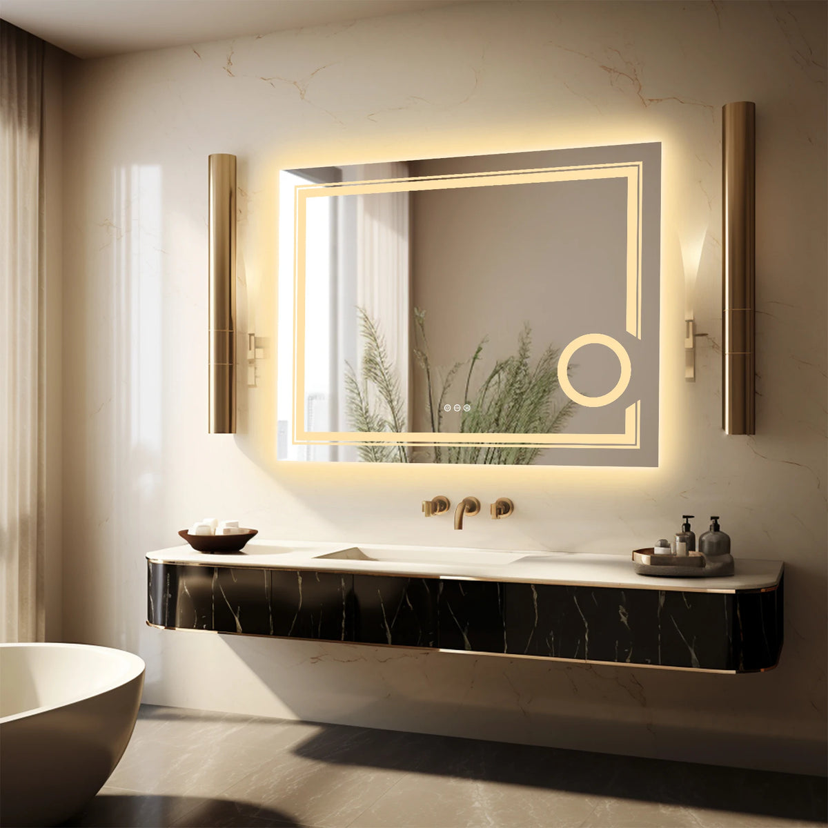 Wisfor Led Lighted Smart Bathroom Mirror 3x Lighted