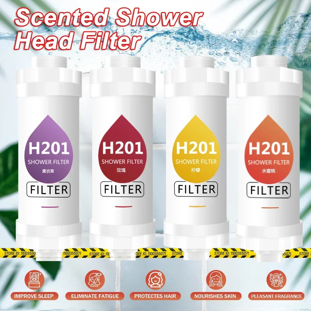 20pcs Scented Shower Head Filter Water Softener Removal