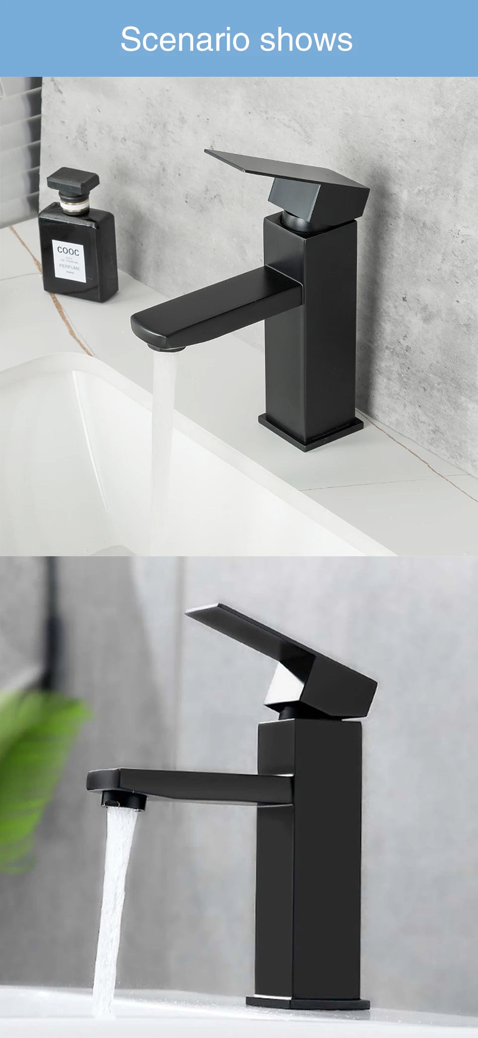 Ula G1/2 Basin Faucet Waterfall Bathroom Sink Faucet