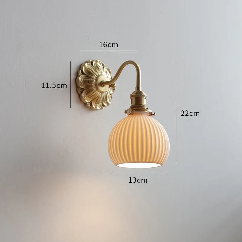 Iwhd Nordic Modern Led Wall Lamps Sconce Copper